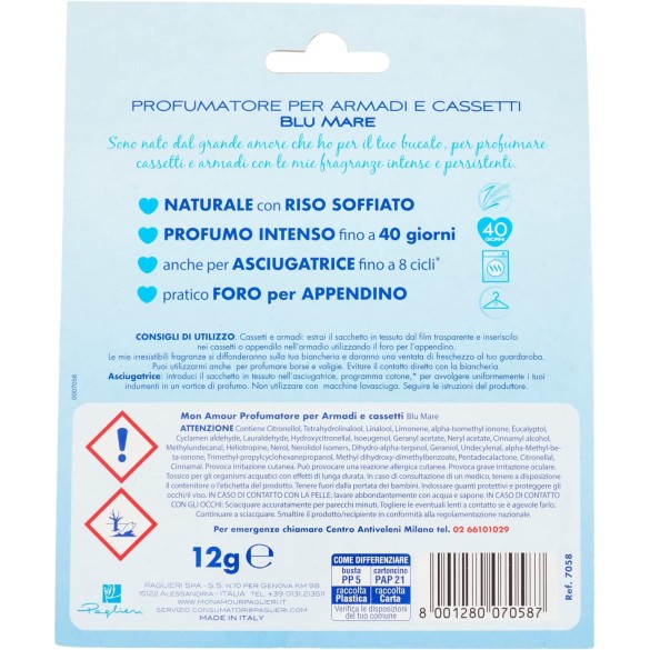 Mon Amour Sacchetti Profumati Armadi E Cassetti Blu Mare Pz 1