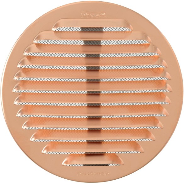 Griglia Aerazione Rame Tonda C/Molle Rete mm 80-125 LA VENTILAZIONE