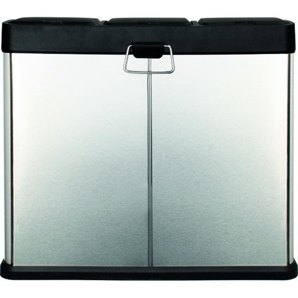 Pattumiera Differenziata Tris Inox 46x31x40 cm 8+8+8L VIGOR