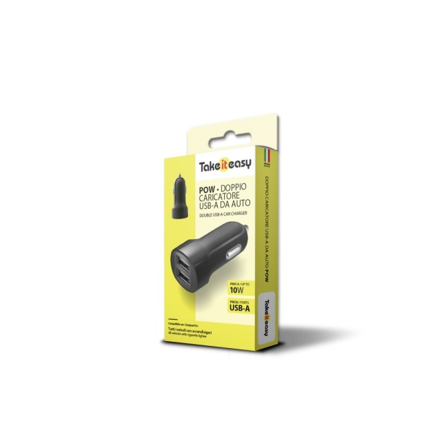 Caricabatterie 2 USB-A da Auto 10W...