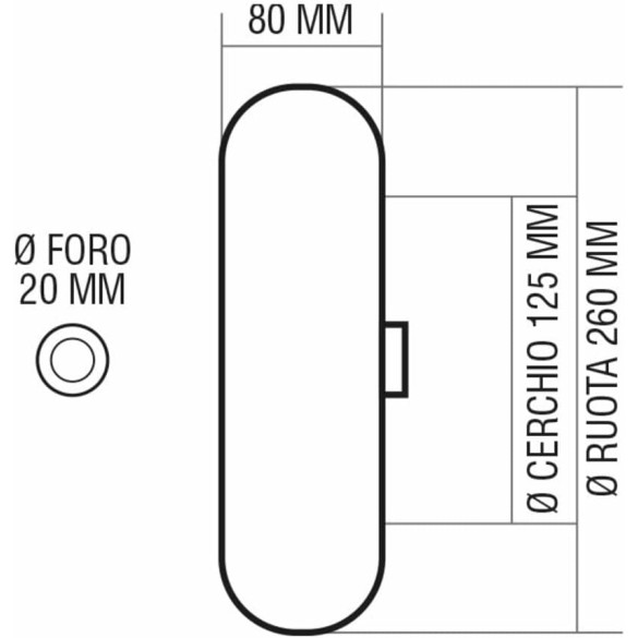Ruota di Ricambio per Carrello D. 26cm Verdelook