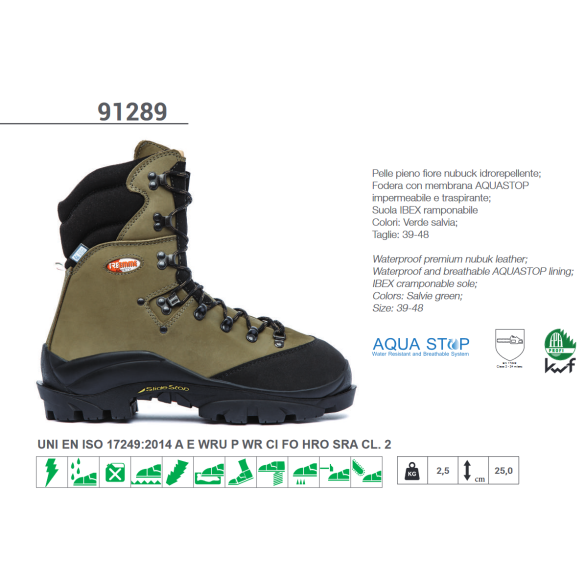 Scarpone Antitaglio con Fodera in Nabuk Art. 91289 Misure Assortite TREEMME