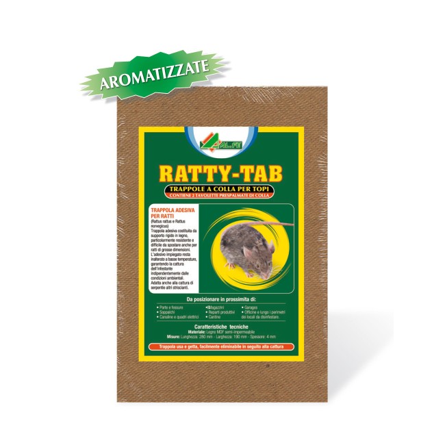 Trappola Topi Ratty Tab 19x28 cm 2 pz...
