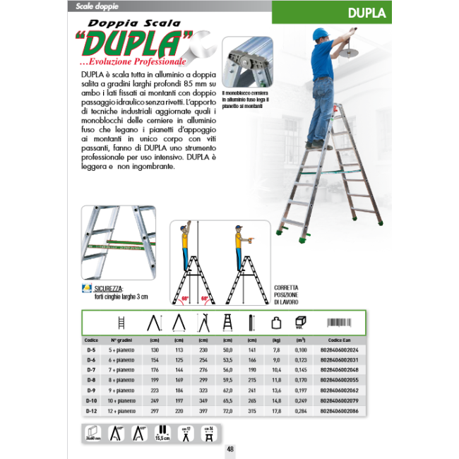 Scala Doppia 6 Gradini + Pianetto...