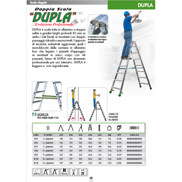 Scala Doppia 6 Gradini + Pianetto Dupla FACAL