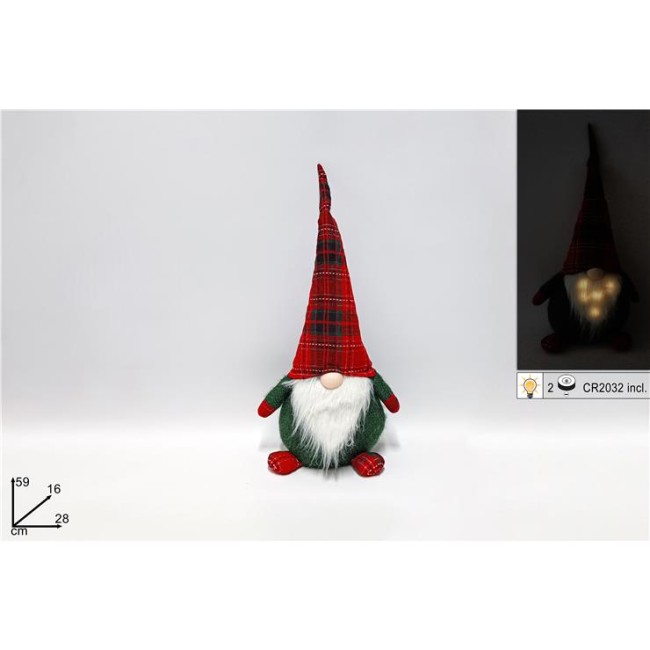 Gnomo Natalizio Seduto 56cm DUE ESSE...