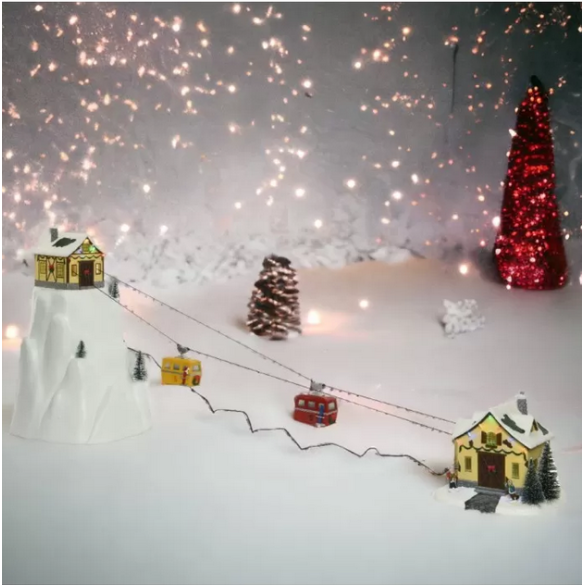 Giostrina Scenario Funivia Natalizia con Luci e Movimenti 135 cm  DUE ESSE CHRISTMAS