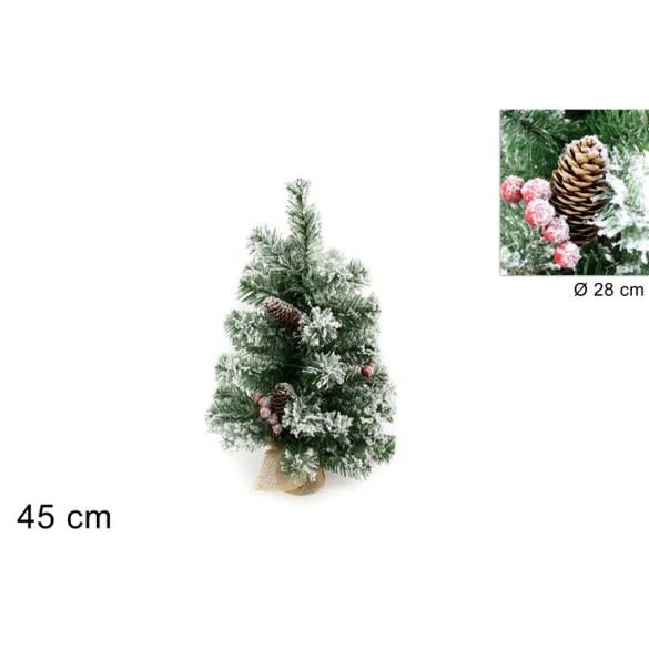 Alberello 45cm 46 Punte Innevato Assortito DUE ESSE CHRISTMAS