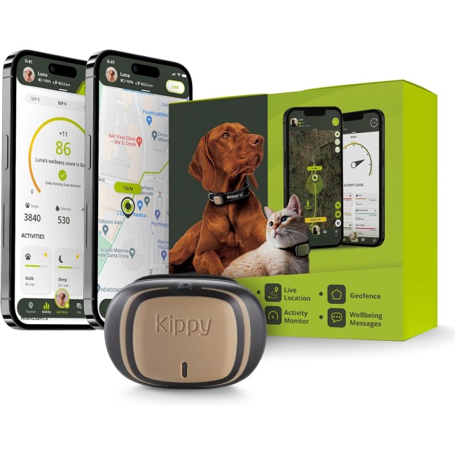 Collare GPS Cane&Gatto Brown Wood...