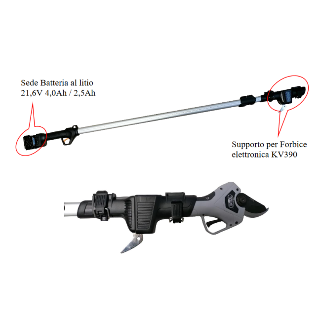 Prolunga Telescopica 1,55 - 2,25 mt...