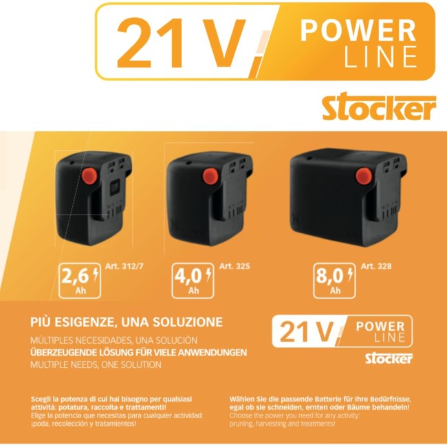 Batteria Power 21 V 2,6 Ah STOCKER
