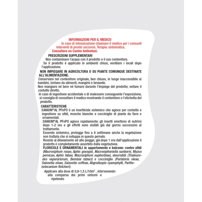 Insetticida Sistemico Sanium 800 ml