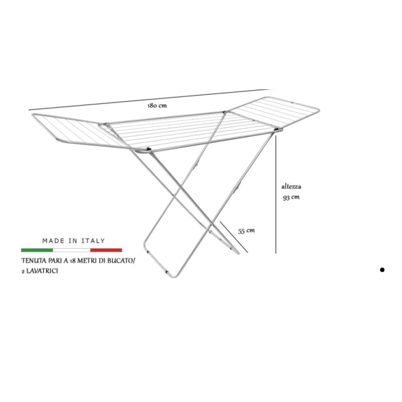 Stendibiancheria Stendino Kolibri Argento Betabernini