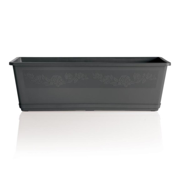 Fioriera Balconella con Sottovaso 50cm Antracite BAMA