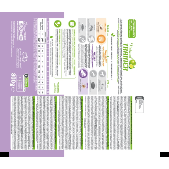 Croccantini Cane Maturity Small & Toy 800 gr Natural Trainer