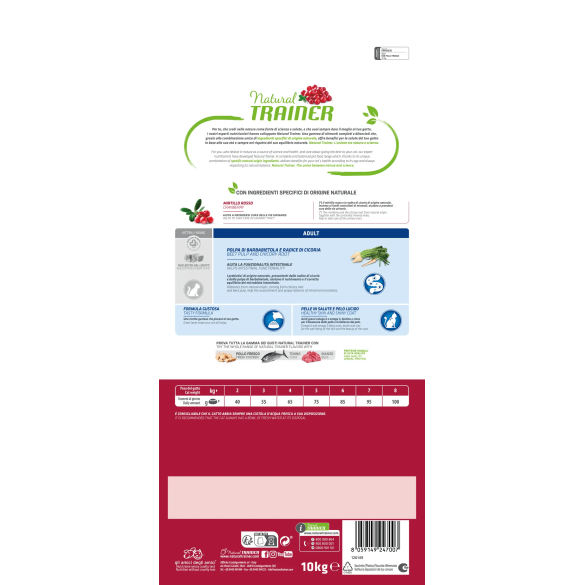 Crocchette Gatto Adult Pollo 10 Kg Natural Trainer