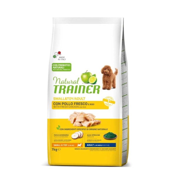 Croccantini Cane Small & Toy Pollo e Riso 7 kg Natural Trainer
