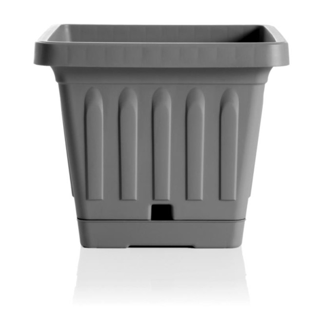 Vaso Terra Quadrato Grigio 40x40 BAMA