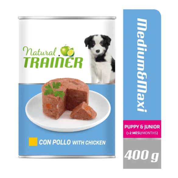 Umido Cane Puppy & Junior 400 gr Pollo Natural Trainer