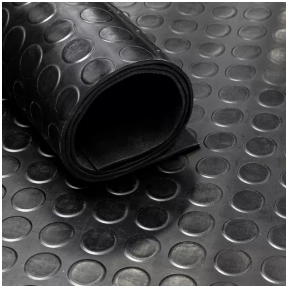 Rotolo Tappeto Gomma Bolle Nero 100x25 mt VELCOC