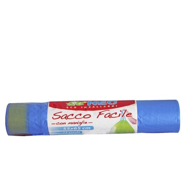 Sacchetti Immondizia HD 55x65 cm Azzurri 15pz Tendenze