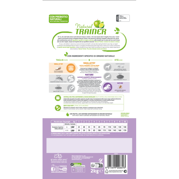 Crocchette Cane Small & Toy Pollo 2Kg Natural Trainer