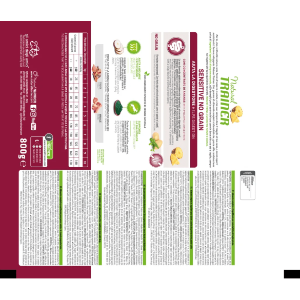 Cane Small & Toy 800 gr Maiale No grain Natural Trainer