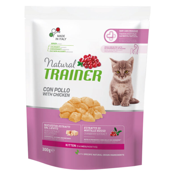 Gatto Kitten 300gr Pollo Bocconcini Natural Trainer