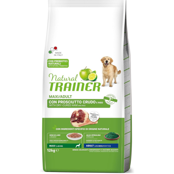 Cane - Adult Maxi 12kg Prodciutto Crudo Natural Trainer