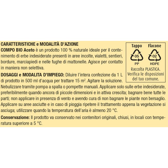 Bio Aceto Concentrato 1L Compo
