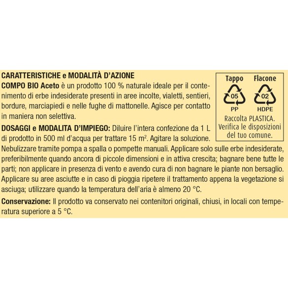 Bio Aceto Concentrato 1L Compo