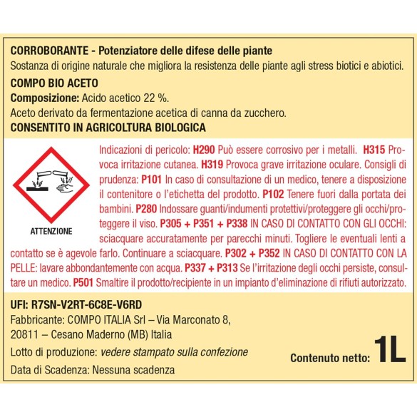 Bio Aceto Concentrato 1L Compo