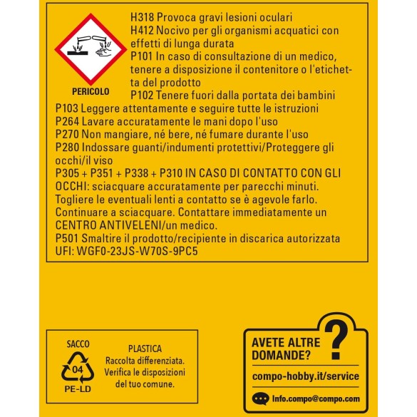 Concime Granulare NPK Oro 4kg Compo