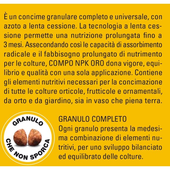 Concime Granulare NPK Oro 4kg Compo