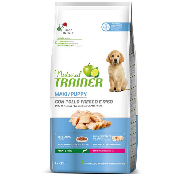 Cane - Crocchette Puppy Maxi 12kg Natural Trainer