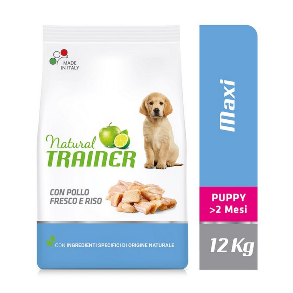 Cane - Crocchette Puppy Maxi 12kg Natural Trainer