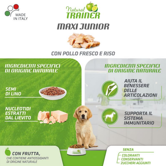 Cane - Crocchette Pollo Junior Maxi...