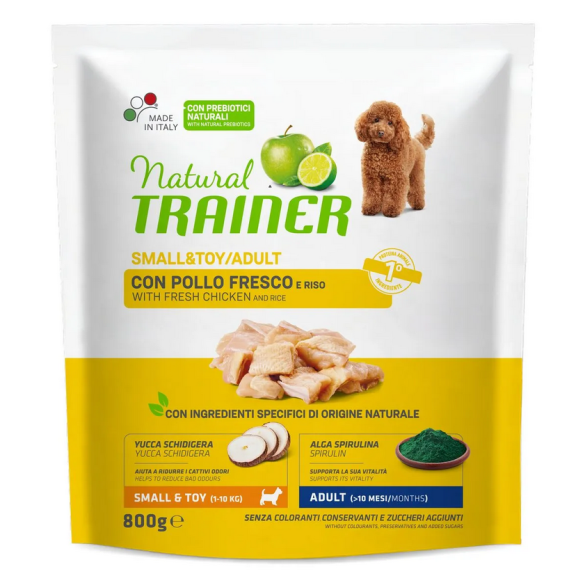 Cane - Pollo&Riso Adult Small&Toy 800g Natural Trainer