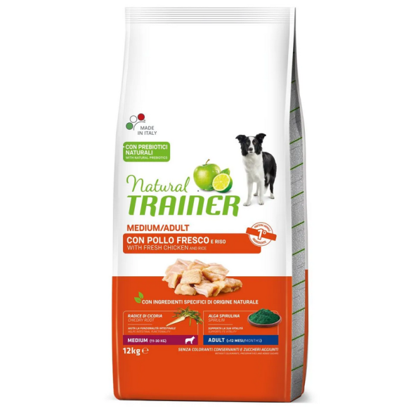 Natural Trainer Adult Medium 12kg Pollo&Riso