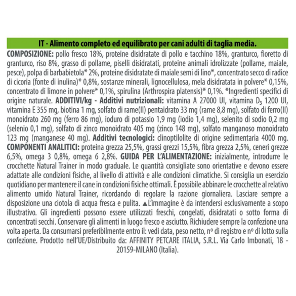 Natural Trainer Adult Medium 12kg Pollo&Riso