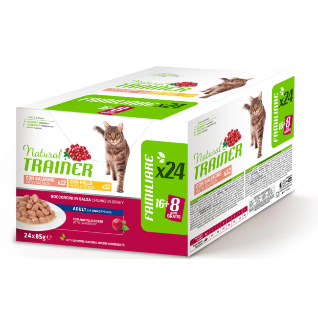 Natural Trainer Cat 24x85gr Salmone...