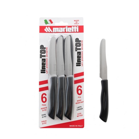 Coltello da Cucina Linea Top 11 cm 6pz Colori Assortiti MARIETTI