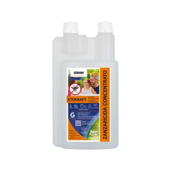 Kit Nebulizzatore Geyser 12L + Tubo da 25mt + Disabituante zanzare Florifens 1lt e Zanzaricida Etokraft Stocker