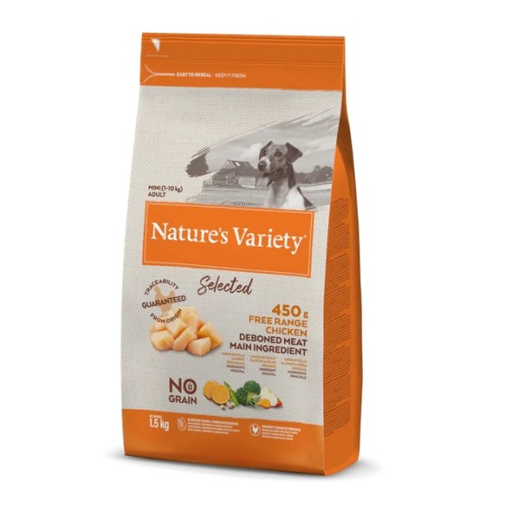 Cane - Crocchette Nature's Variety Selected 1.5Kg Adult Mini Pollo