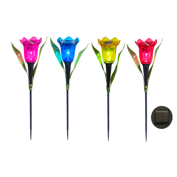 Tulipano con Pannello Solare Colori Assortiti GIOCOPLAST