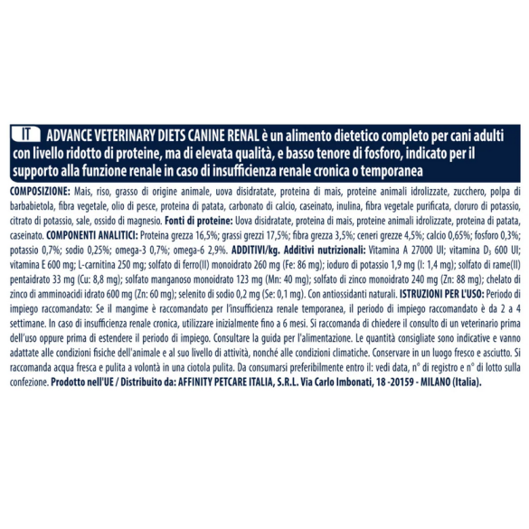 Crocchette Cane Advance 3Kg Renal