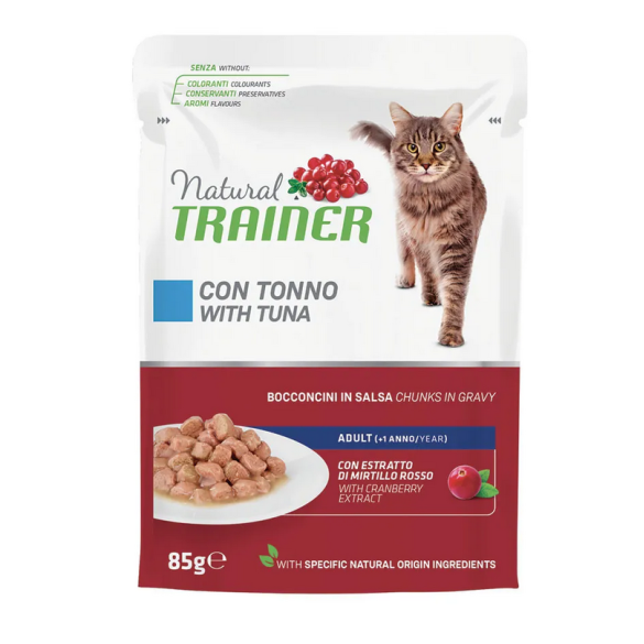 Gatto - Natural Trainer Busta 85gr Adult Tonno