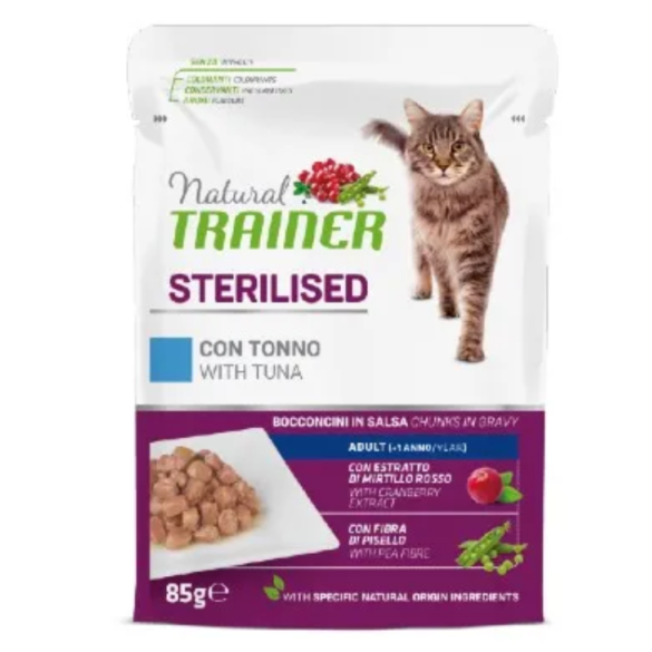 Gatto - Natural Trainer Busta 85gr Sterilised Tonno