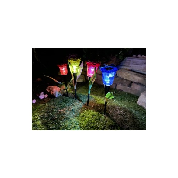 Tulipano con Pannello Solare Colori Assortiti GIOCOPLAST
