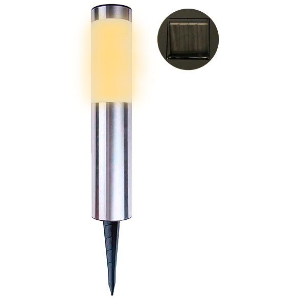 Segnapasso Paletto Elio Bianco Caldo con pannello solare GIOCOPLAST